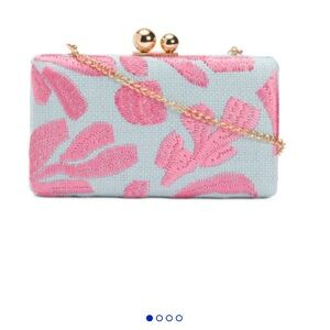 Elegant Pink and Gold Clutch